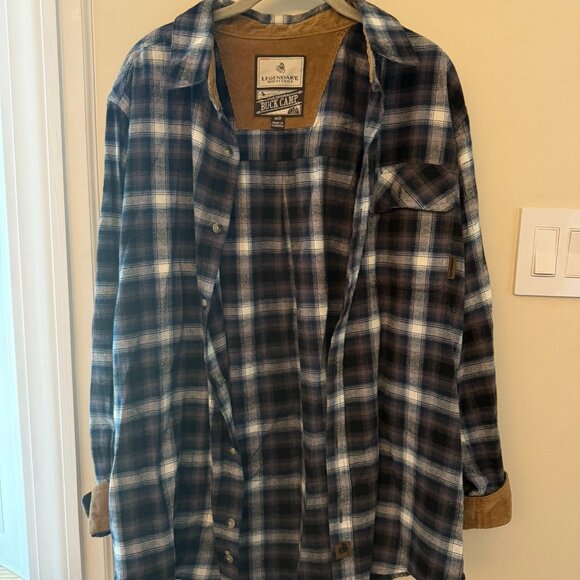 The Original Buck Camp Legendary Whitetails Flannel Button Down Mens Medium Fall - Picture 1 of 8